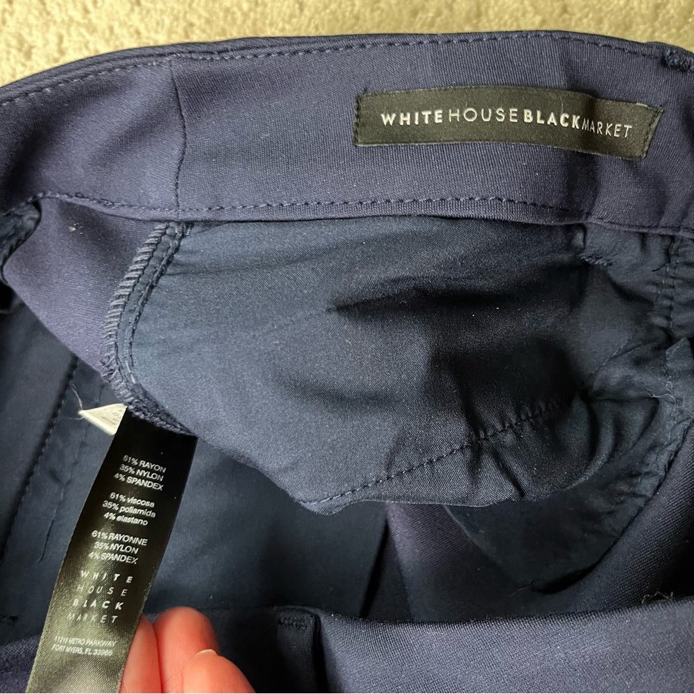 White House Black Market WHBM The Slim Ankle Blue Pants 8 - Picture 6 of 8